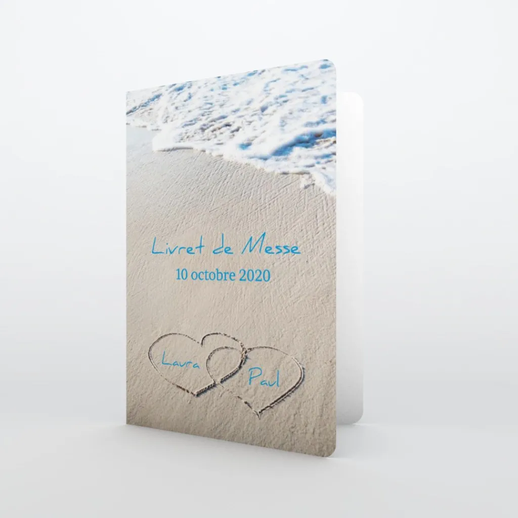 Livret De Messe Mariage^Planet cards La plage