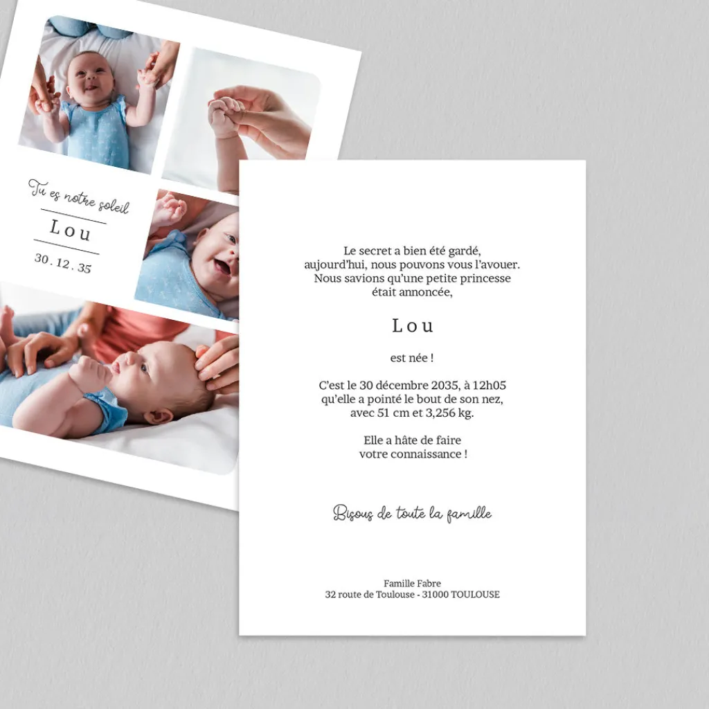 Faire-part Naissance Fille | Faire-part Naissance Garçon^Planet cards La première rencontre