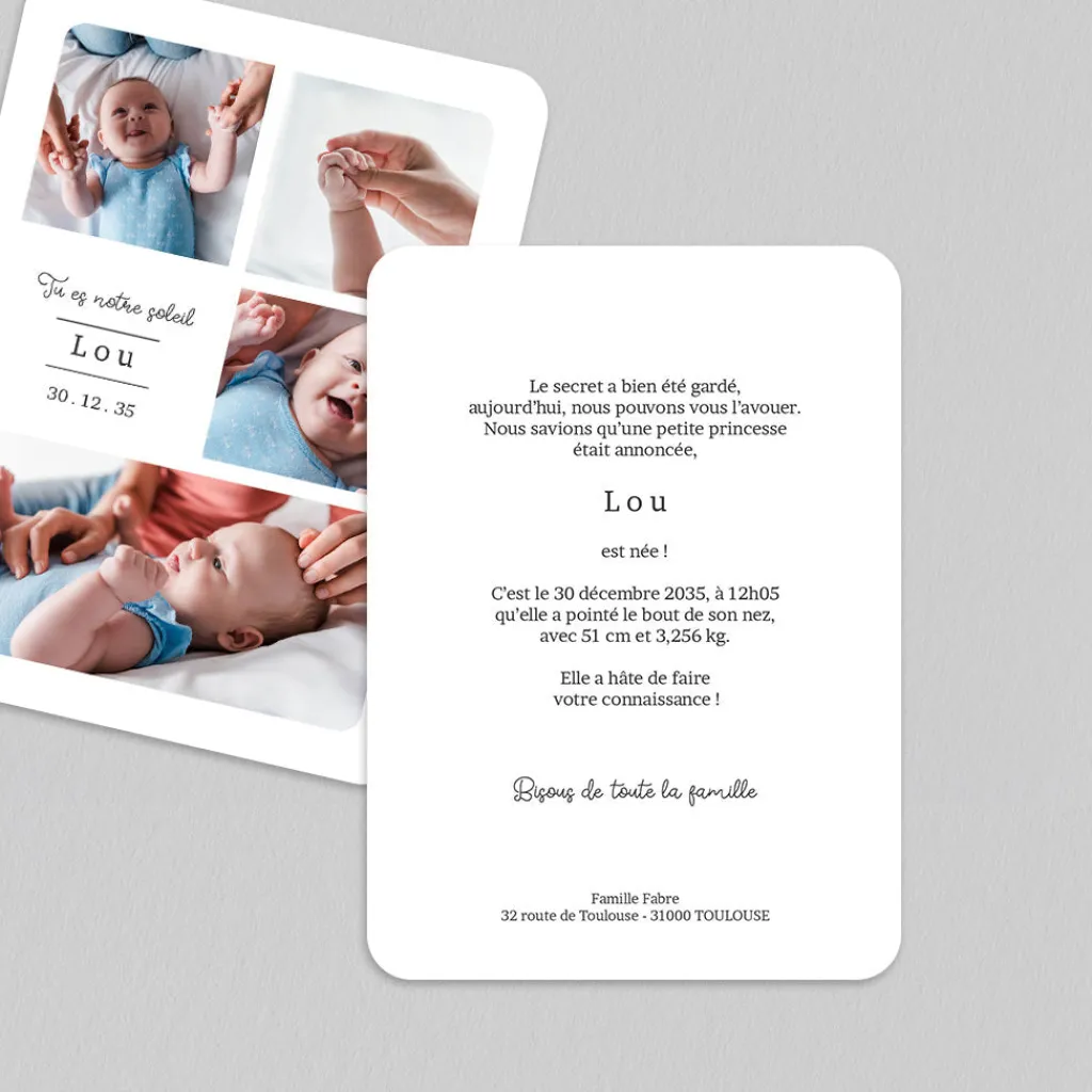 Faire-part Naissance Fille | Faire-part Naissance Garçon^Planet cards La première rencontre