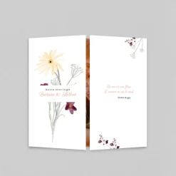 Faire-part Mariage Champêtre^Planet cards La vie est une Fleur