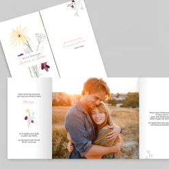 Faire-part Mariage Champêtre^Planet cards La vie est une Fleur