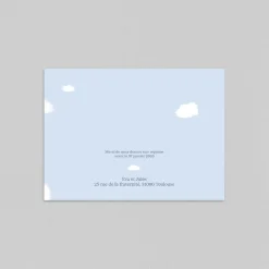 Faire-part Baptême Civil | Faire-part Baptême Garçon^Planet cards Lainage Nuage