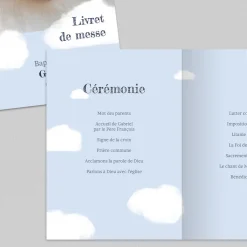 Livret De Baptême^Planet cards Lainage Nuage