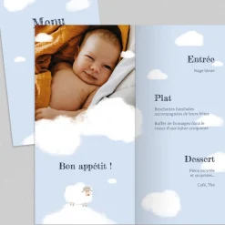 Menu Baptême^Planet cards Lainage Nuage