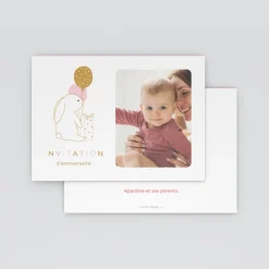 Carte Invitation Anniversaire Enfant Animaux | Carte Invitation Anniversaire Enfant Garçon^Planet cards Lapin Ballon