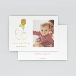 Carte Invitation Anniversaire Enfant Animaux | Carte Invitation Anniversaire Enfant Garçon^Planet cards Lapin Ballon