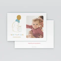 Carte Invitation Anniversaire Enfant Animaux | Carte Invitation Anniversaire Enfant Garçon^Planet cards Lapin Ballon