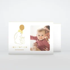 Carte Invitation Anniversaire Enfant Animaux | Carte Invitation Anniversaire Enfant Garçon^Planet cards Lapin Ballon