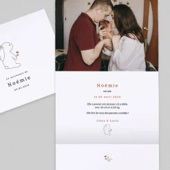 Faire-part Naissance Animaux | Faire-part Naissance Fille^Planet cards Lapin et Couronne Liberty