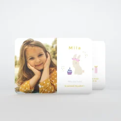Carte Invitation Anniversaire Enfant Animaux | Carte Invitation Anniversaire Enfant Fille^Planet cards Lapin festif