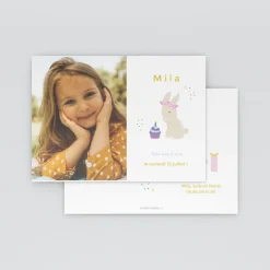 Carte Invitation Anniversaire Enfant Animaux | Carte Invitation Anniversaire Enfant Fille^Planet cards Lapin festif