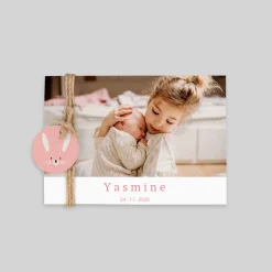 Faire-part Naissance Animaux | Faire-part Naissance Fille^Planet cards Lapin Minimaliste