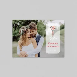 Carte Remerciement Mariage Champêtre^Planet cards Le bouquet