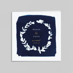 Faire-part Mariage Chic | Faire-part Mariage Original^Planet cards Le Cyanotype en Couronne