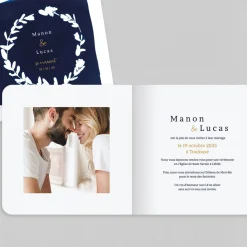 Faire-part Mariage Chic | Faire-part Mariage Original^Planet cards Le Cyanotype en Couronne
