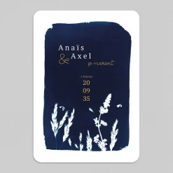 Faire-part Mariage Chic | Faire-part Mariage Original^Planet cards Le Cyanotype en Couronne