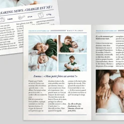 Faire-part Naissance Original | Faire-part Naissance Fille^Planet cards Le journal de bébé