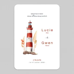 Faire-part Mariage Original^Planet cards Le Phare Marin