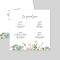 Programme De Mariage^Planet cards Le Printemps