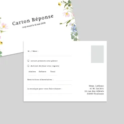 Coupon-réponse Mariage^Planet cards Le Printemps