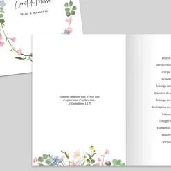 Livret De Messe Mariage^Planet cards Le Printemps