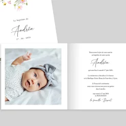 Faire-part Baptême Fille^Planet cards Le Printemps