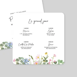 Programme De Mariage^Planet cards Le Printemps