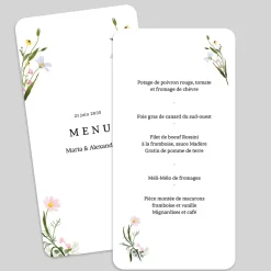 Menu De Mariage^Planet cards Le Printemps