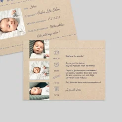 Faire-part Naissance Original | Faire-part Naissance Fille^Planet cards Le télégramme de bébé
