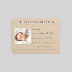 Faire-part Naissance Original | Faire-part Naissance Fille^Planet cards Le télégramme de bébé