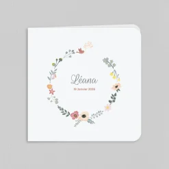 Créations En Collaboration | Faire-part Naissance Fille^Planet cards L'envolée Fleurie