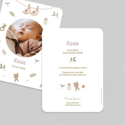 Faire-part Naissance Animaux | Créations En Collaboration^Planet cards Les Objets de Bébé