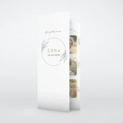 Faire-part Baptême Civil^Planet cards Lettres Végétales