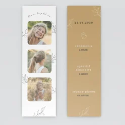 Faire-part Baptême Civil^Planet cards Lettres Végétales