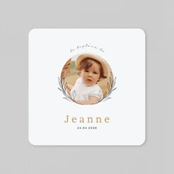 Faire-part Baptême Civil^Planet cards Lettres Végétales