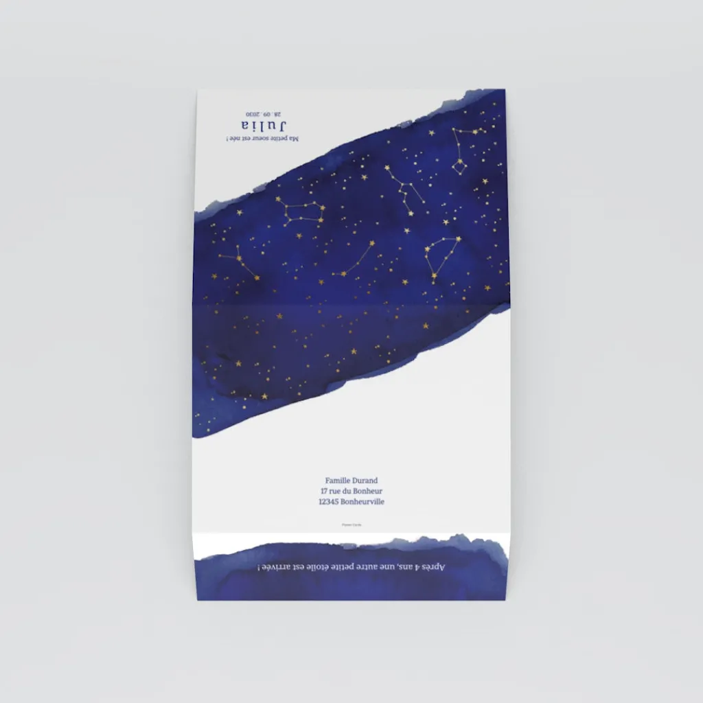 Faire-part Naissance Fille | Faire-part Naissance Garçon^Planet cards Leur Petit Univers Lunaire