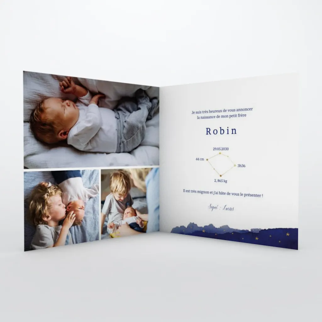 Faire-part Naissance Garçon^Planet cards Leur Univers Solaire