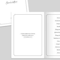 Livret De Messe Mariage^Planet cards Élégance