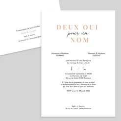 Faire-part Mariage Chic^Planet cards Élégance et Typo