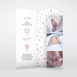 Faire-part Naissance Marque-page^Planet cards Liberty aux couleurs de l'automne
