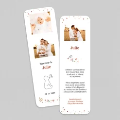 Faire-part Baptême Civil | Faire-part Baptême Original^Planet cards Liberty Petit Ours et Papillon