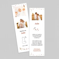 Faire-part Baptême Civil | Faire-part Baptême Original^Planet cards Liberty Petit Ours et Papillon