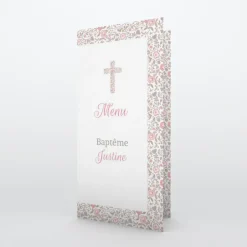 Menu Baptême^Planet cards Liberty Religieux