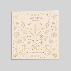 Créations En Collaboration | Faire-part Mariage Dorure^Planet cards Lignes Géométriques