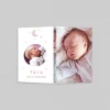 Faire-part Naissance Fille^Planet cards Lune Étoilée