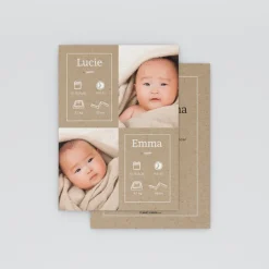 Faire-part Naissance Jumeaux^Planet cards Ma moitié