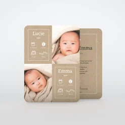 Faire-part Naissance Jumeaux^Planet cards Ma moitié