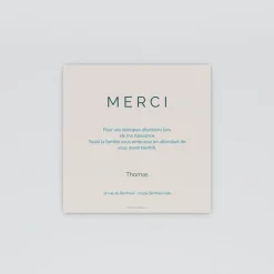 Carte Remerciement Naissance Garçon | Carte Remerciement Naissance Classique^Planet cards Magnifiques Photos