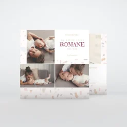 Faire-part Naissance Original | Faire-part Naissance Fille^Planet cards Marbre Coloré