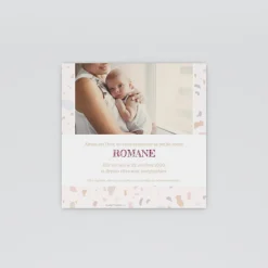 Faire-part Naissance Original | Faire-part Naissance Fille^Planet cards Marbre Coloré